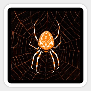 Spider in a web (1918) by Julie de Graag (1877-1924). Sticker